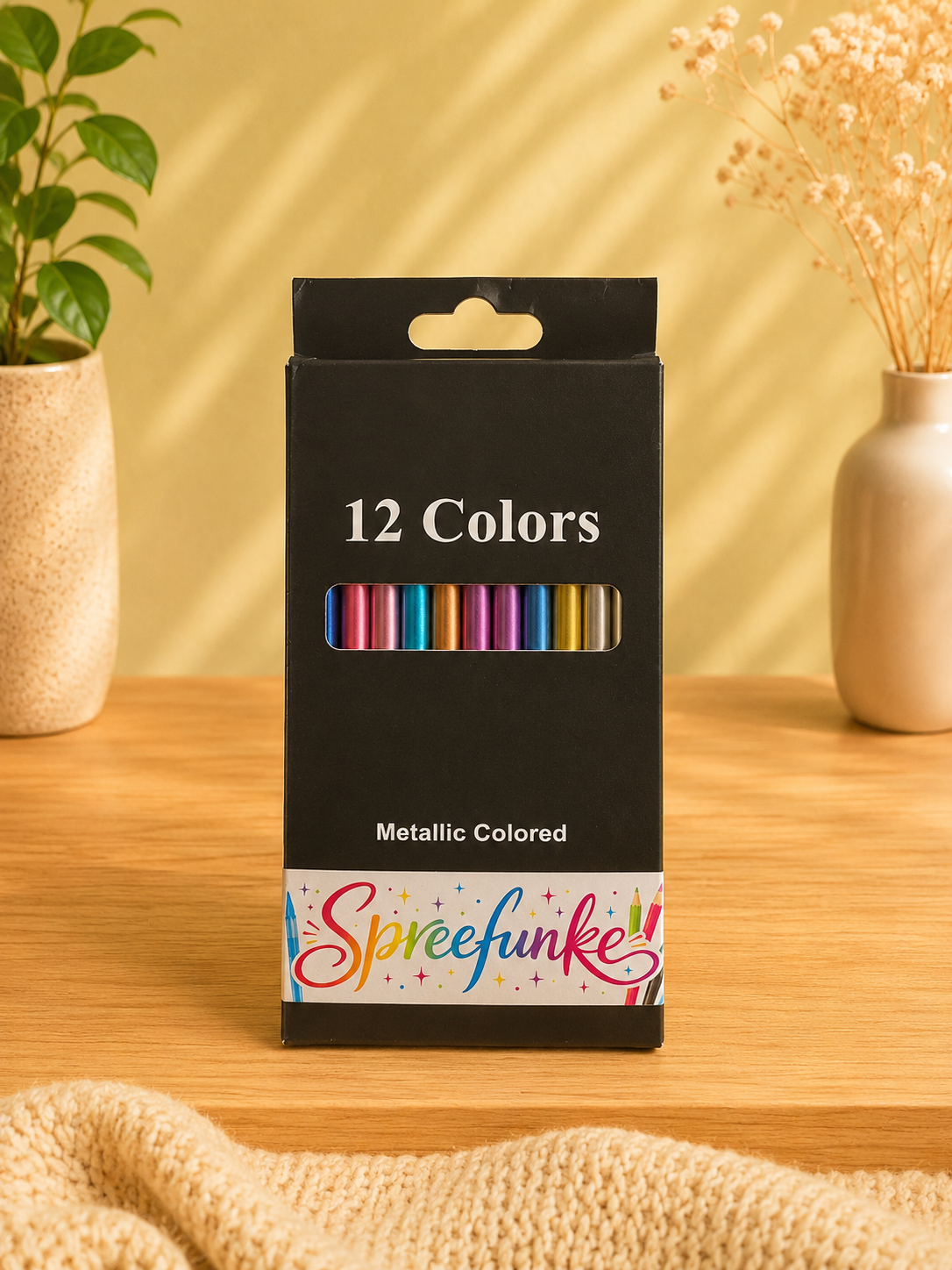 Buntstifte-Set Metallic 12 Farben