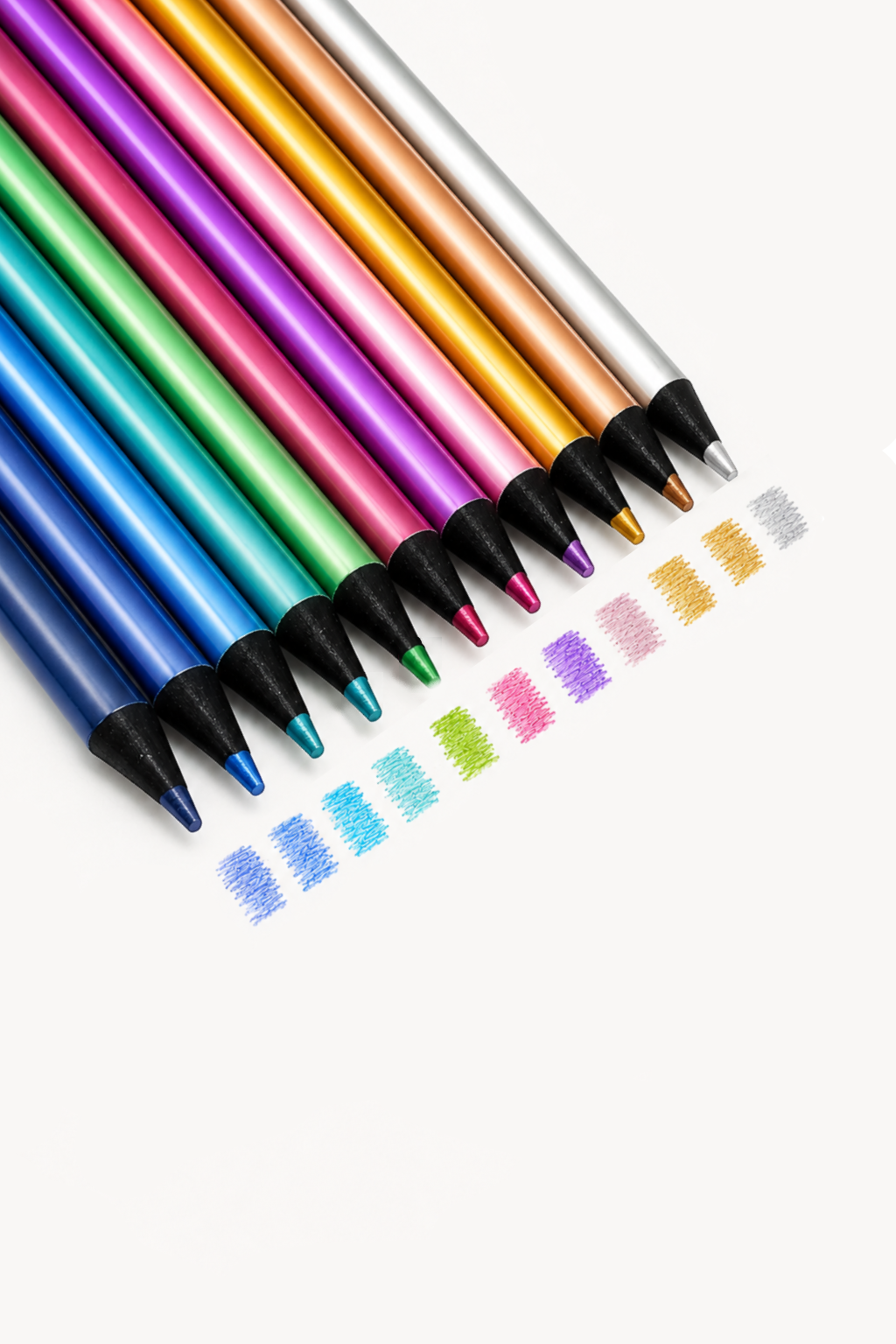 Buntstifte-Set Metallic 12 Farben – Bild 2